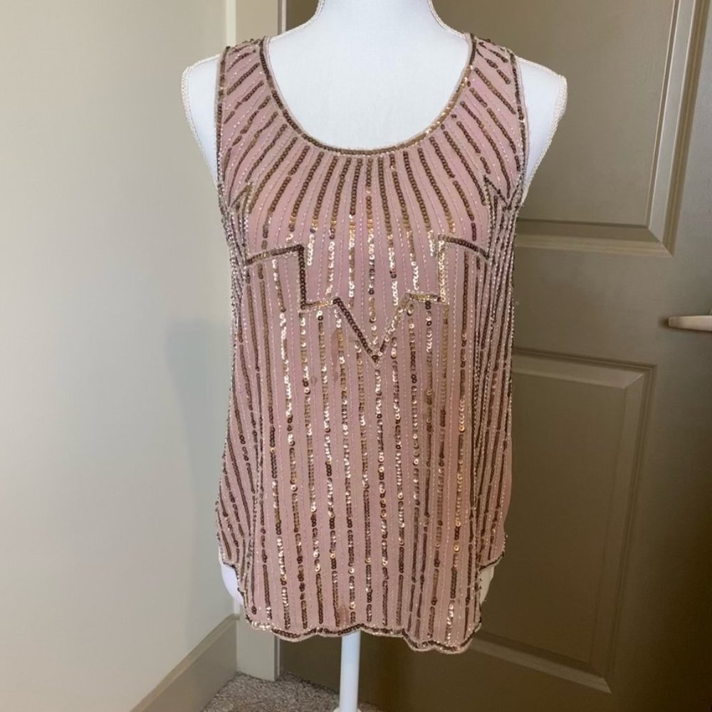 BOUTIQUE | Women's Mauve beaded Tank